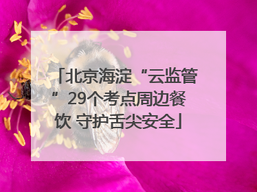 北京海淀“云监管”29个考点周边餐饮 守护舌尖安全