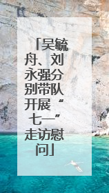 吴毓舟、刘永强分别带队开展“七一”走访慰问