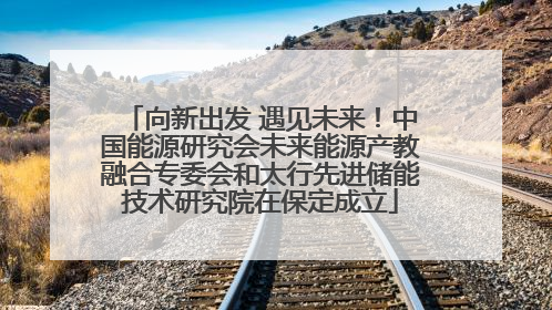 向新出发 遇见未来！中国能源研究会未来能源产教融合专委会和太行先进储能技术研究院在保定成立