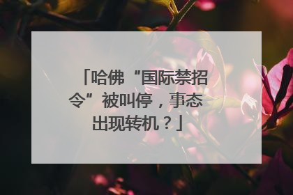哈佛“国际禁招令”被叫停，事态出现转机？