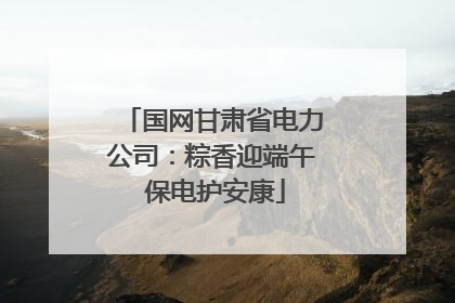 国网甘肃省电力公司：粽香迎端午 保电护安康