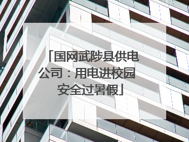 国网武陟县供电公司：用电进校园  安全过暑假