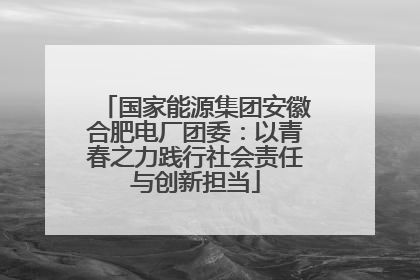 国家能源集团安徽合肥电厂团委：以青春之力践行社会责任与创新担当