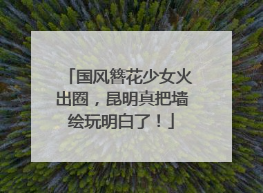 国风簪花少女火出圈，昆明真把墙绘玩明白了！