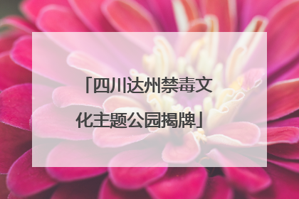 四川达州禁毒文化主题公园揭牌