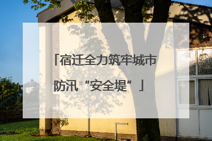 宿迁全力筑牢城市防汛“安全堤”