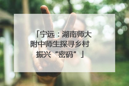 宁远：湖南师大附中师生探寻乡村振兴“密码”