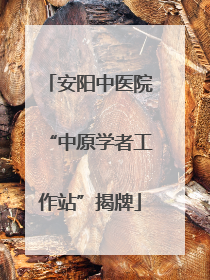 安阳中医院“中原学者工作站”揭牌