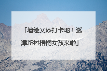 墙绘又添打卡地！巡津新村梧桐女孩来啦