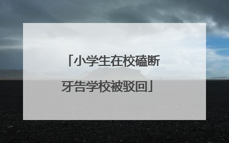 小学生在校磕断牙告学校被驳回