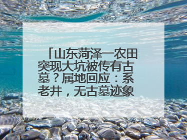 山东菏泽一农田突现大坑被传有古墓？属地回应：系老井，无古墓迹象，已回填