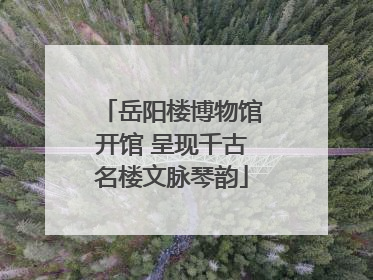 岳阳楼博物馆开馆 呈现千古名楼文脉琴韵