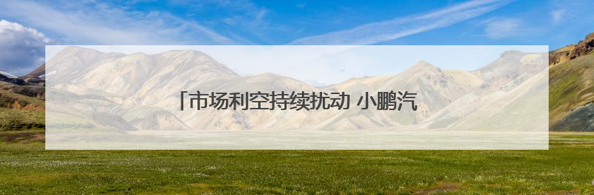 市场利空持续扰动 小鹏汽车下挫超5%领跌汽车股