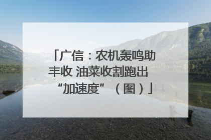 广信：农机轰鸣助丰收 油菜收割跑出“加速度”（图）