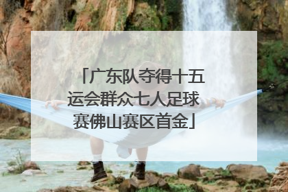 广东队夺得十五运会群众七人足球赛佛山赛区首金