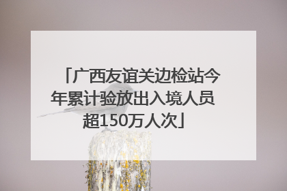广西友谊关边检站今年累计验放出入境人员超150万人次