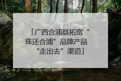 广西合浦县拓宽“珠还合浦”品牌产品“走出去”渠道