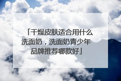 干燥皮肤适合用什么洗面奶，洗面奶青少年品牌推荐哪款好