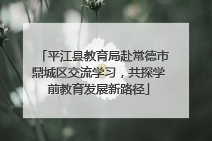 平江县教育局赴常德市鼎城区交流学习，共探学前教育发展新路径