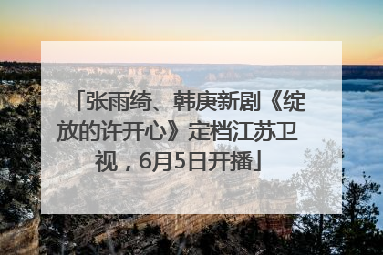 张雨绮、韩庚新剧《绽放的许开心》定档江苏卫视，6月5日开播