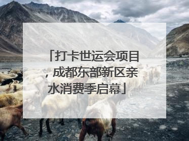 打卡世运会项目，成都东部新区亲水消费季启幕