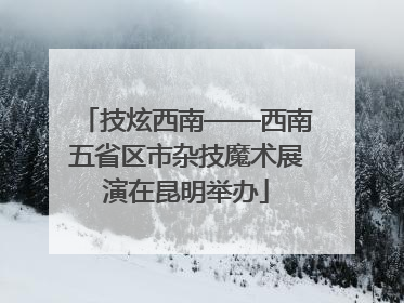 技炫西南——西南五省区市杂技魔术展演在昆明举办