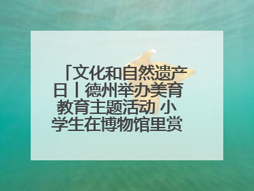 文化和自然遗产日丨德州举办美育教育主题活动 小学生在博物馆里赏文物画文物