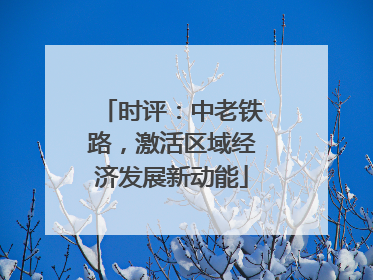 时评：中老铁路，激活区域经济发展新动能