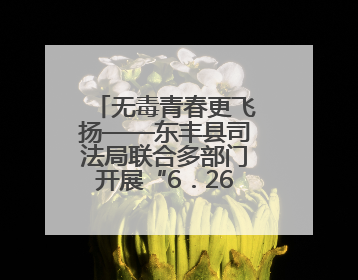 无毒青春更飞扬——东丰县司法局联合多部门开展“6．26”国际禁毒日校园宣讲活动