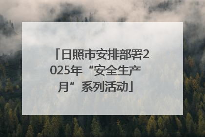 日照市安排部署2025年“安全生产月”系列活动