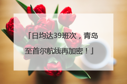 日均达39班次，青岛至首尔航线再加密！