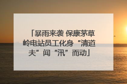 暴雨来袭 保康茅草岭电站员工化身“清道夫”闻“汛”而动