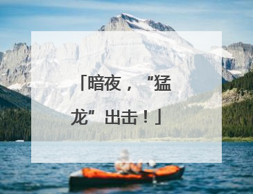 暗夜，“猛龙”出击！