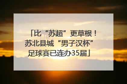 比“苏超”更草根！苏北县城“男子汉杯”足球赛已连办35届
