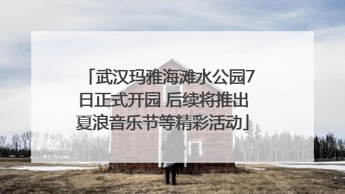 武汉玛雅海滩水公园7日正式开园 后续将推出夏浪音乐节等精彩活动