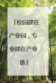 校园建在产业园，专业建在产业链