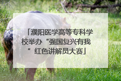 濮阳医学高等专科学校举办“强国复兴有我”红色讲解员大赛