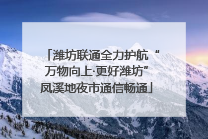 潍坊联通全力护航“万物向上·更好潍坊”凤溪地夜市通信畅通
