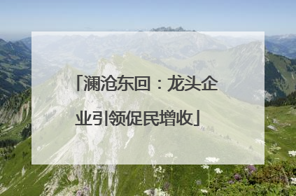 澜沧东回：龙头企业引领促民增收