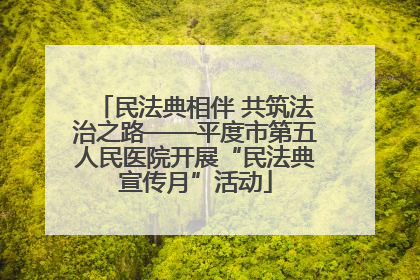 民法典相伴 共筑法治之路——平度市第五人民医院开展“民法典宣传月”活动