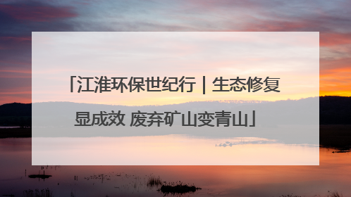江淮环保世纪行｜生态修复显成效 废弃矿山变青山
