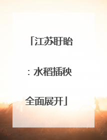 江苏盱眙：水稻插秧全面展开