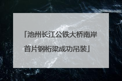 池州长江公铁大桥南岸首片钢桁梁成功吊装