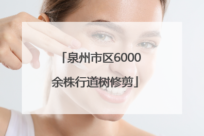 泉州市区6000余株行道树修剪