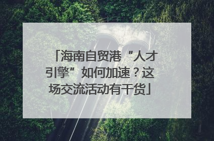 海南自贸港“人才引擎”如何加速？这场交流活动有干货