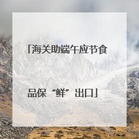 海关助端午应节食品保“鲜”出口