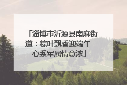 淄博市沂源县南麻街道：粽叶飘香迎端午 心系军属情意浓