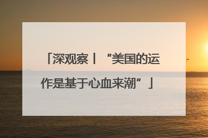 深观察丨“美国的运作是基于心血来潮”