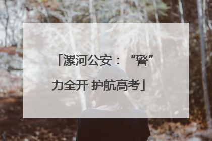 漯河公安：“警”力全开 护航高考