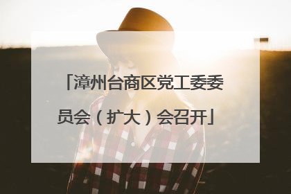 漳州台商区党工委委员会（扩大）会召开
